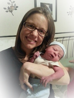 Home birth mother and baby